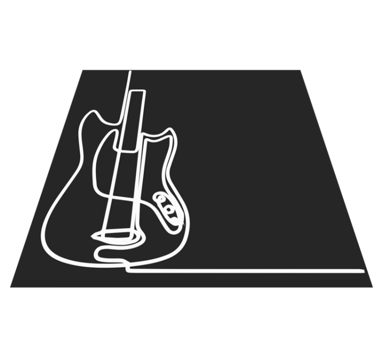 Elektrisk gitar minimalistisk design vinyl teppe moderne - Tenstickers