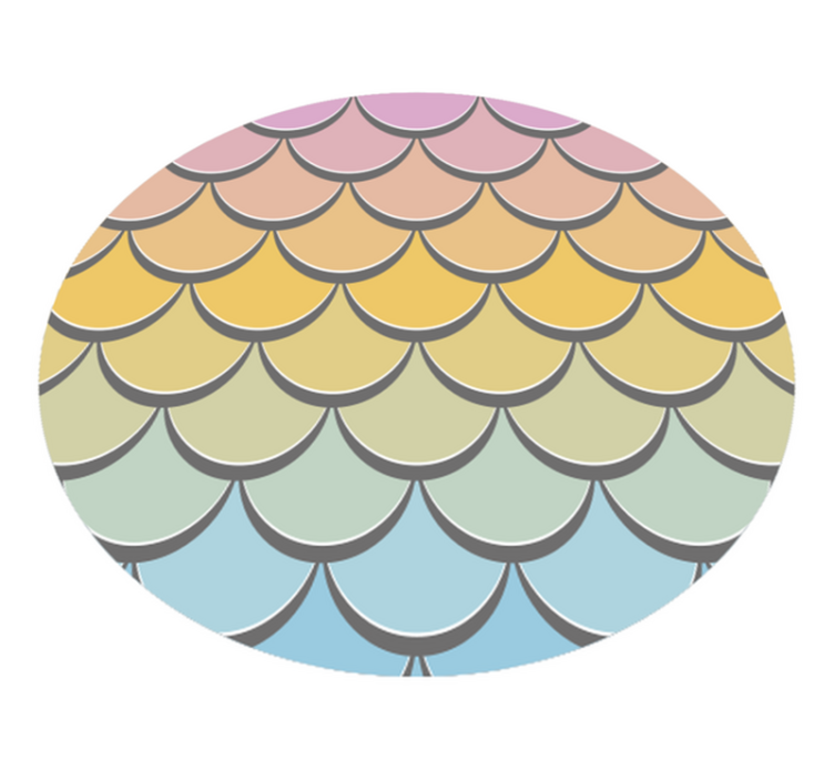 Fargerike fiskeskjell tekstur vinyl teppe - Tenstickers