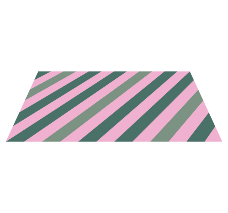 Diagonale rosa striper vinyl teppe mottak - Tenstickers
