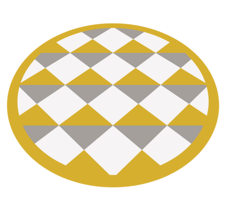 Diamantmønster sirkel vinyl teppe geometrisk - Tenstickers