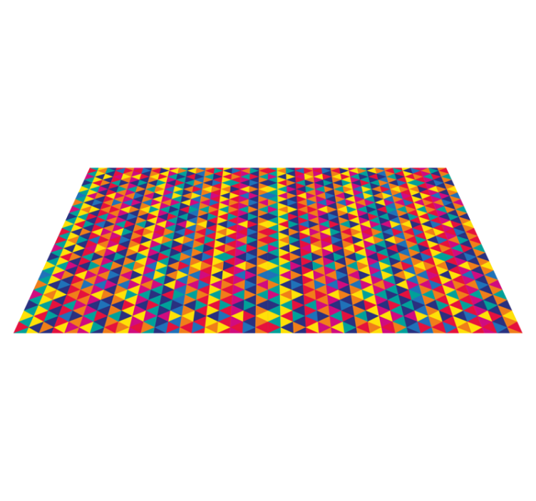 Fargerike trekanter mønster vinyl teppe geometrisk - Tenstickers