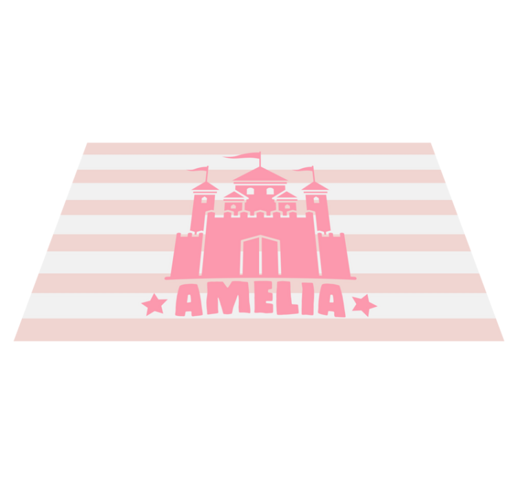 Slottstema tilpasset Vinyl teppe flere barn - Tenstickers