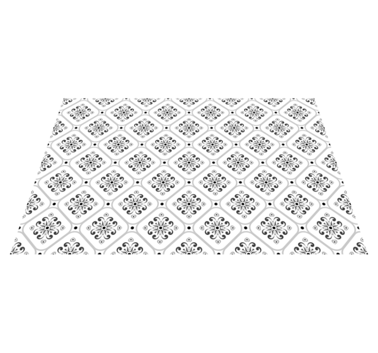 Klassisk grått mosaikkmønster vinyl teppe hydraulisk - Tenstickers