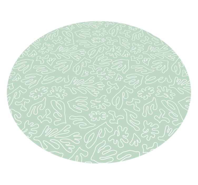 Bladformede mønstre vinyl teppe natur - Tenstickers