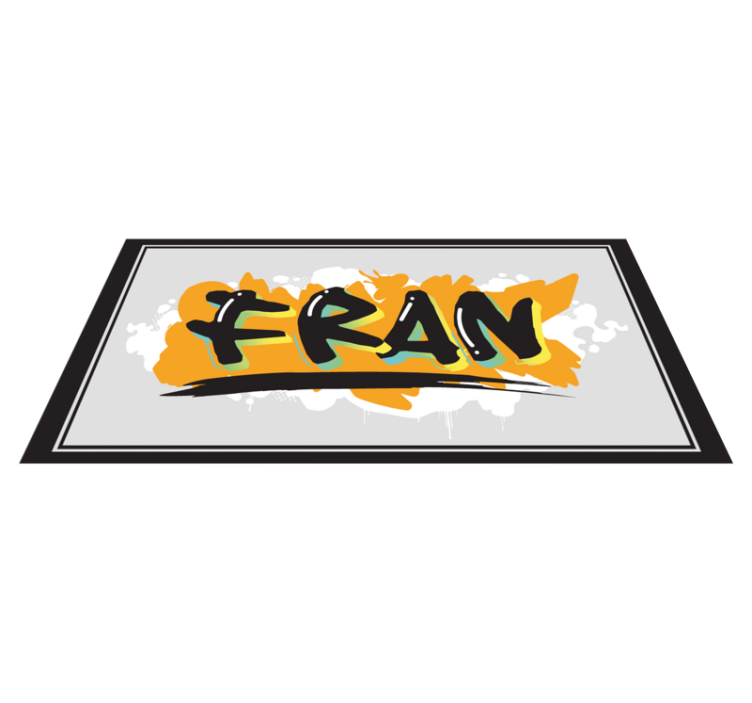 Urban stil fargerik graffiti vinyl teppe med navn - Tenstickers