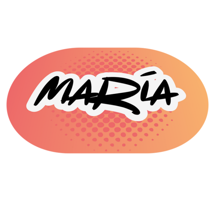 Swag graffity stil oransje bakgrunn vinyl teppe med navn - Tenstickers