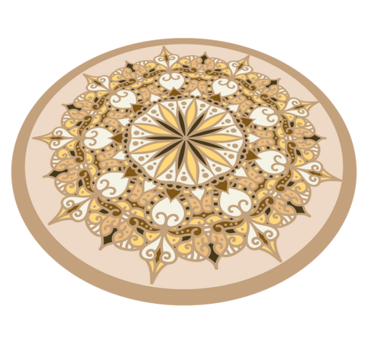 Vinyl teppe mandala elegant gylden mandala - Tenstickers