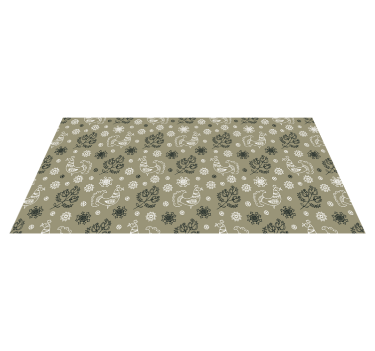 Sjarmerende dyremotiver vinyl teppe med navn - Tenstickers