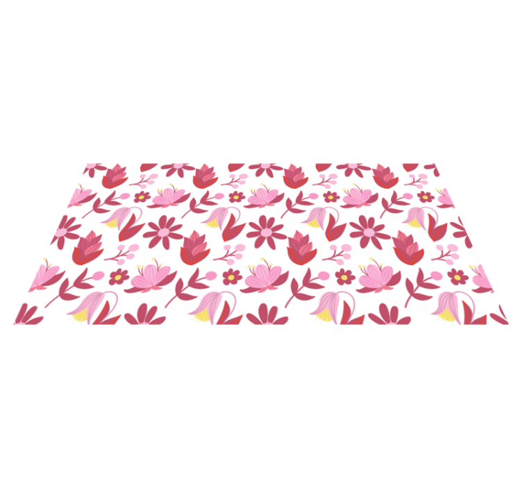Blomstermønstre blomstrer vinyl teppe blomster og planter - Tenstickers