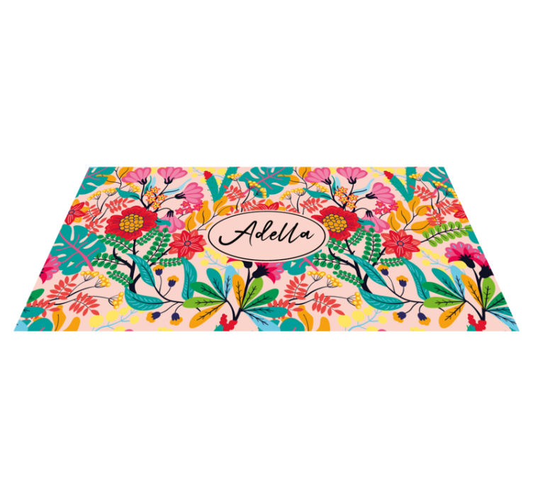 Blomsterdesign vinyl teppe soverom - Tenstickers