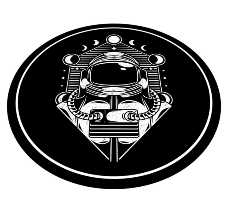 Romfartsunivers vintage design vinyl teppe soverom - Tenstickers