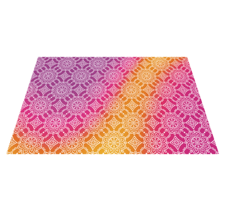 Elegant gradient vinyl teppe mandala - Tenstickers
