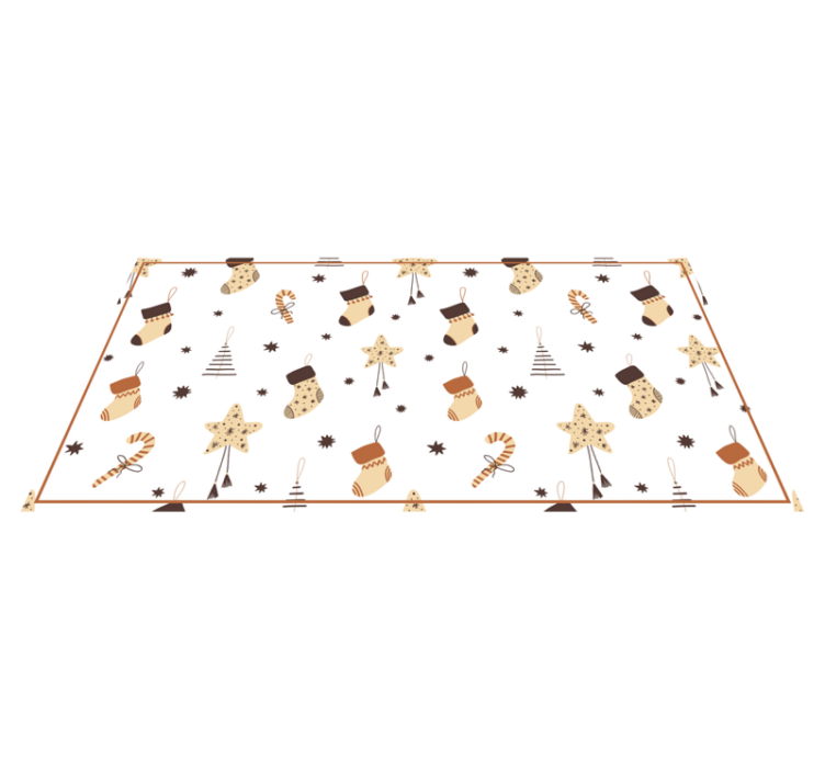 Hvite høytidsfeiringer Jul vinyl teppe - Tenstickers