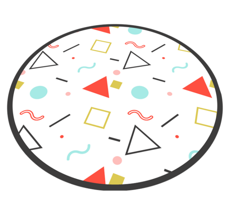 Geometriske fargerike former vinyl teppe geometrisk - Tenstickers