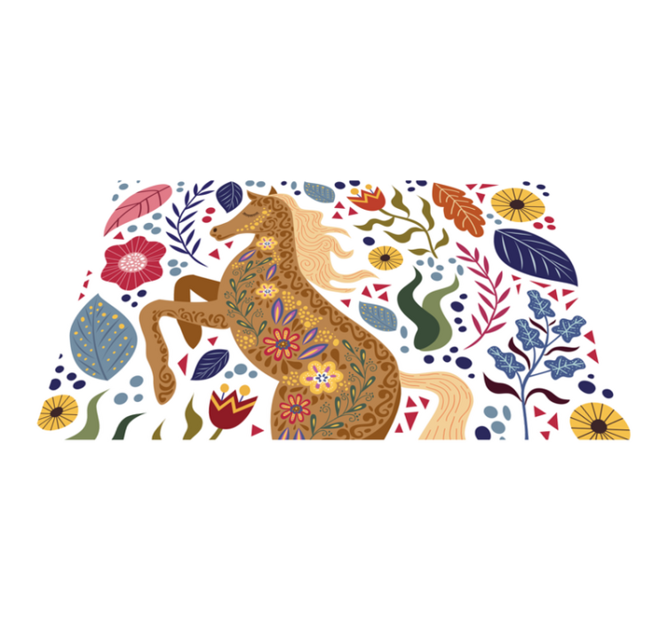 Majestetisk hestekunstverk vinyl teppe dyr - Tenstickers