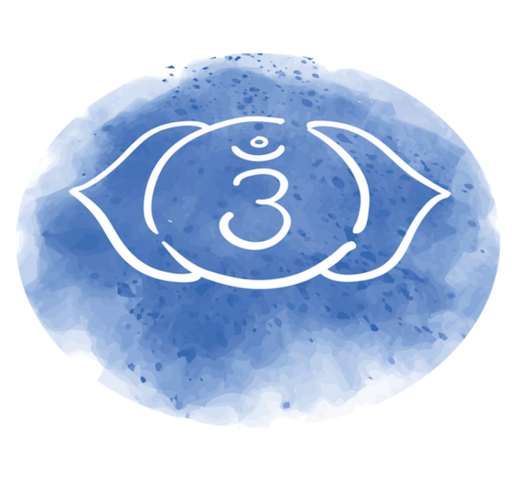 Beroligende blått symbol vinyl teppe mandala - Tenstickers