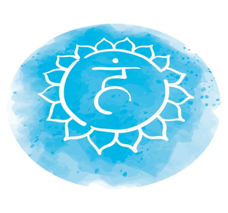 Hals chakra symbol vinyl teppe moderne - Tenstickers