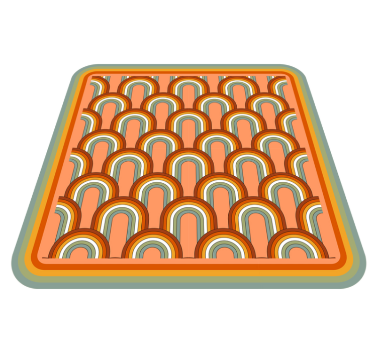 Fargerike buemønstre vinyl teppe geometrisk - Tenstickers