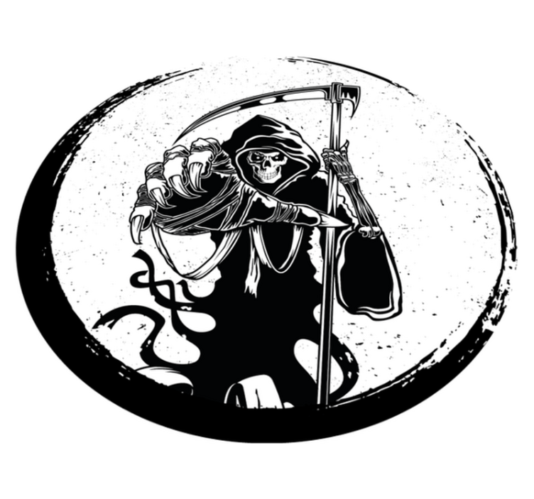 Grim reaper motiv Halloween vinyl teppe - Tenstickers