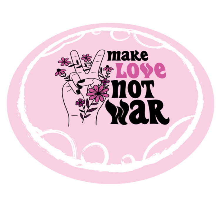 Fredelig kjærlighetsmelding vinyl teppe sagn og tekster - Tenstickers