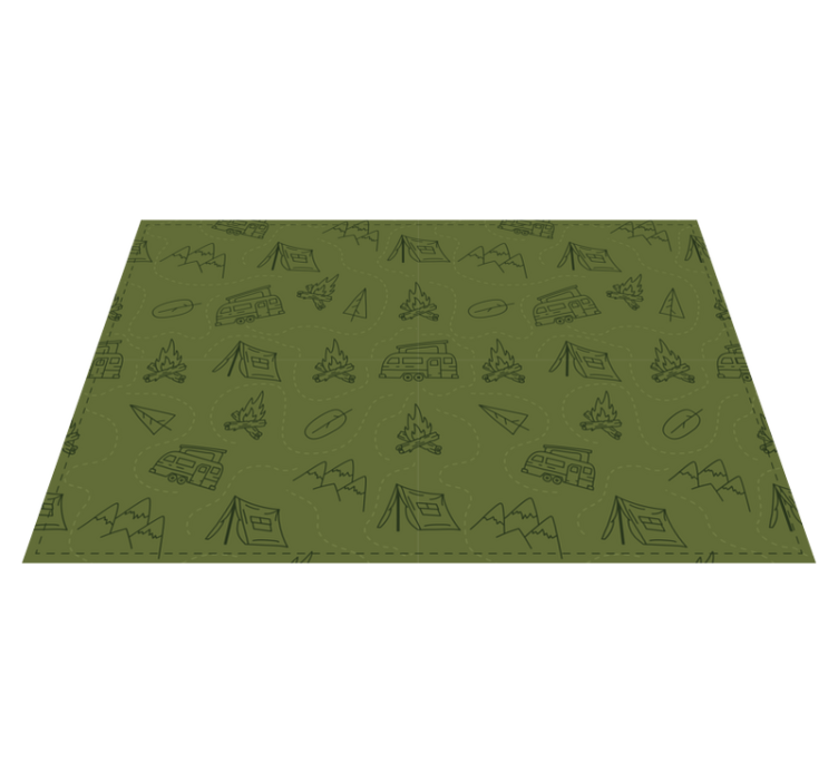 Camping eventyr tema vinyl teppe natur - Tenstickers