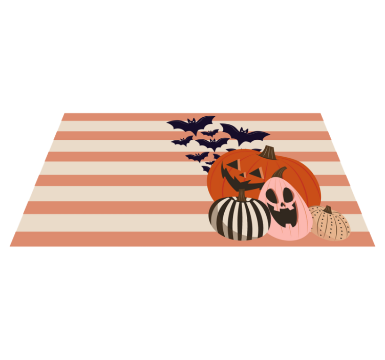 Gresskartrio Halloween vinyl teppe - Tenstickers