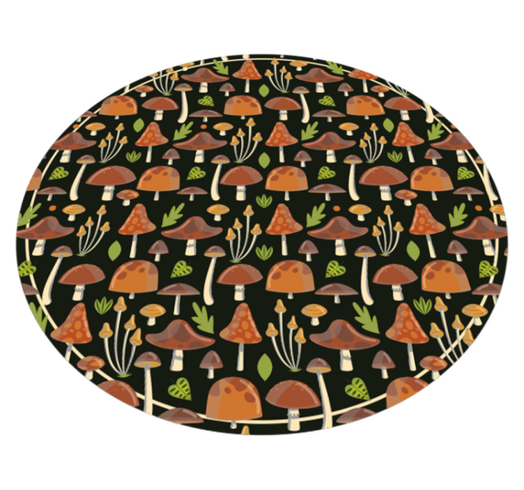 Appelsinsopp og grønne blader vinyl teppe blomster og planter - Tenstickers