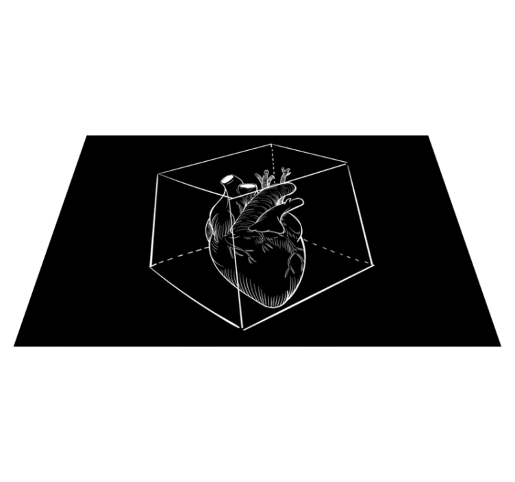 Hjerteillustrasjon vinyl teppe moderne - Tenstickers