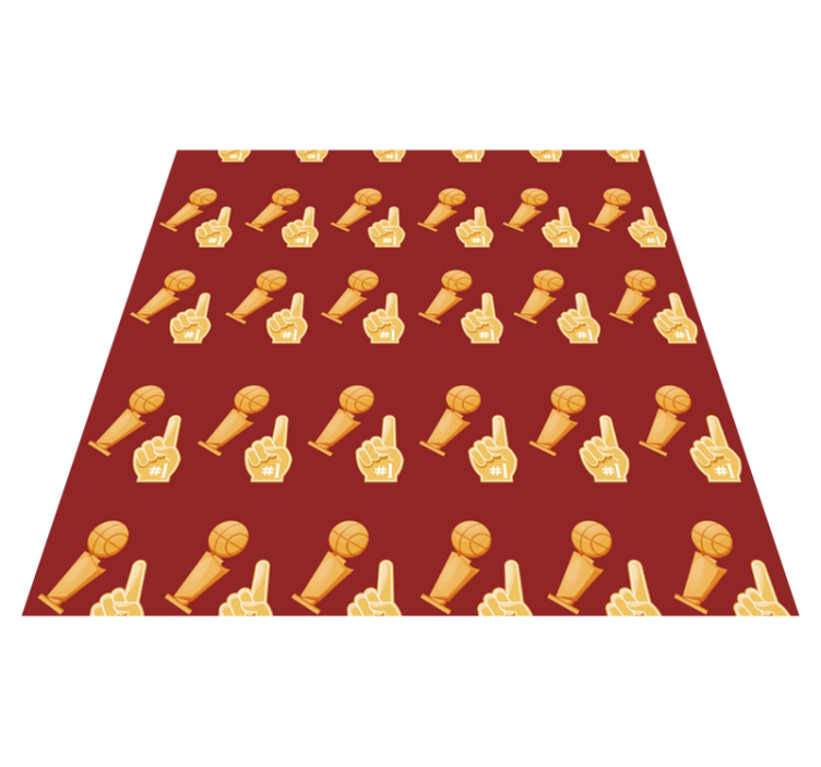 Basketball sport spill mønster vinyl teppe ungdom - Tenstickers