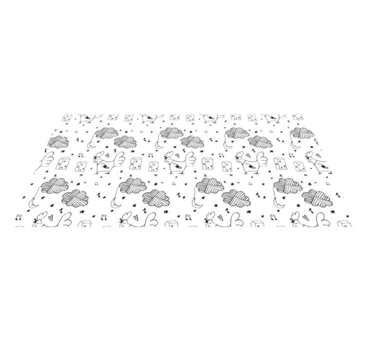 Minimalistisk fjærfedesign vinyl teppe spedbarn - Tenstickers