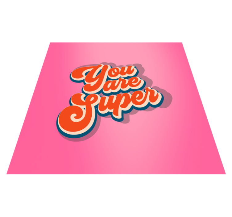 Du er super sitatdesign vinyl teppe soverom - Tenstickers