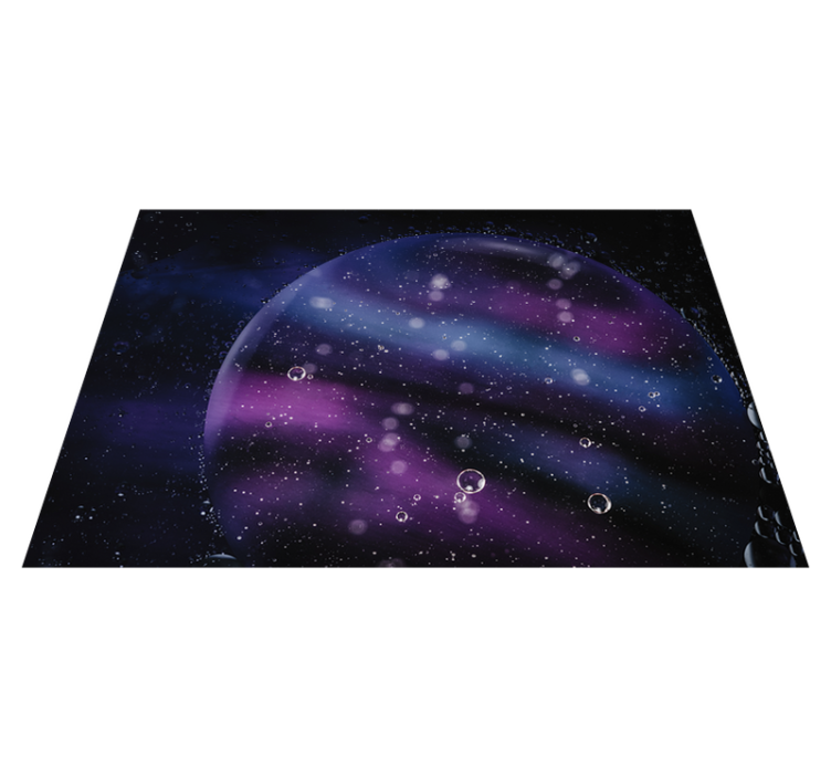 Kosmisk boble-illusjon vinyl teppe stjerner - Tenstickers