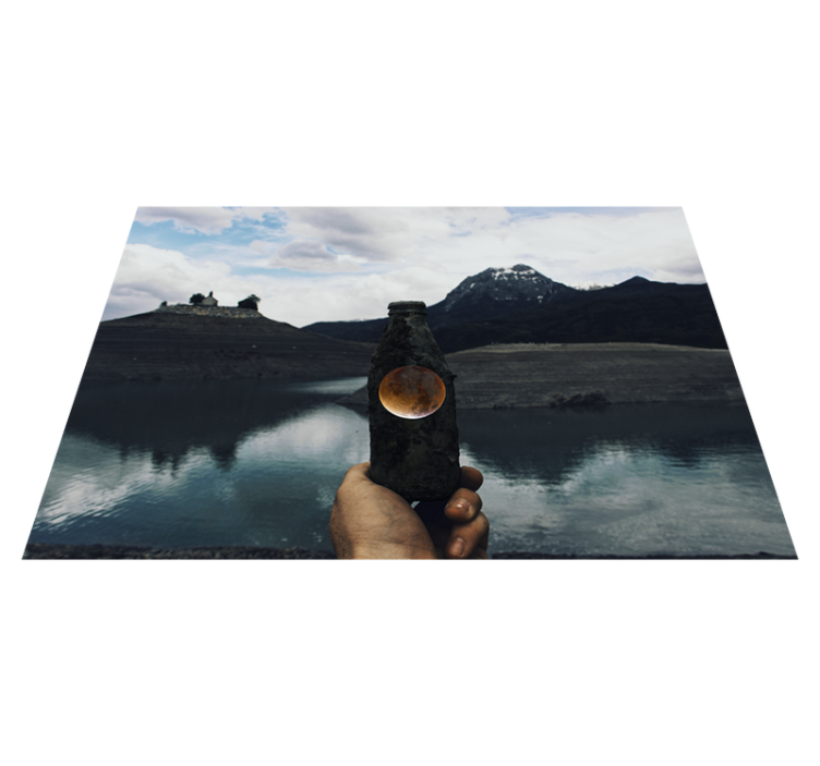 Estetisk design av flaskelys vinyl teppe ungdom - Tenstickers