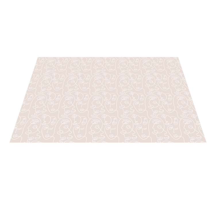 Minimalistiske linjeflater vinyl teppe moderne - Tenstickers