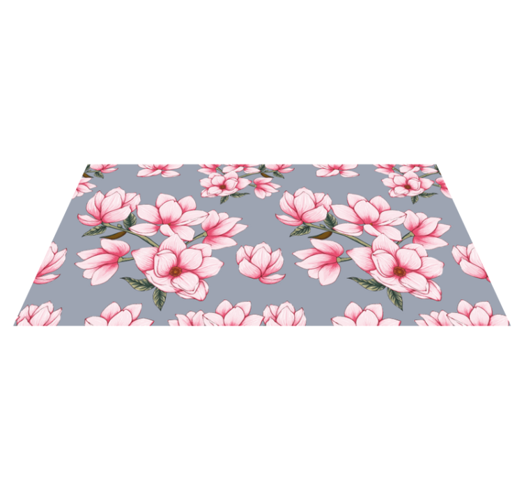 Delikate blomster vinyl teppe stue - Tenstickers