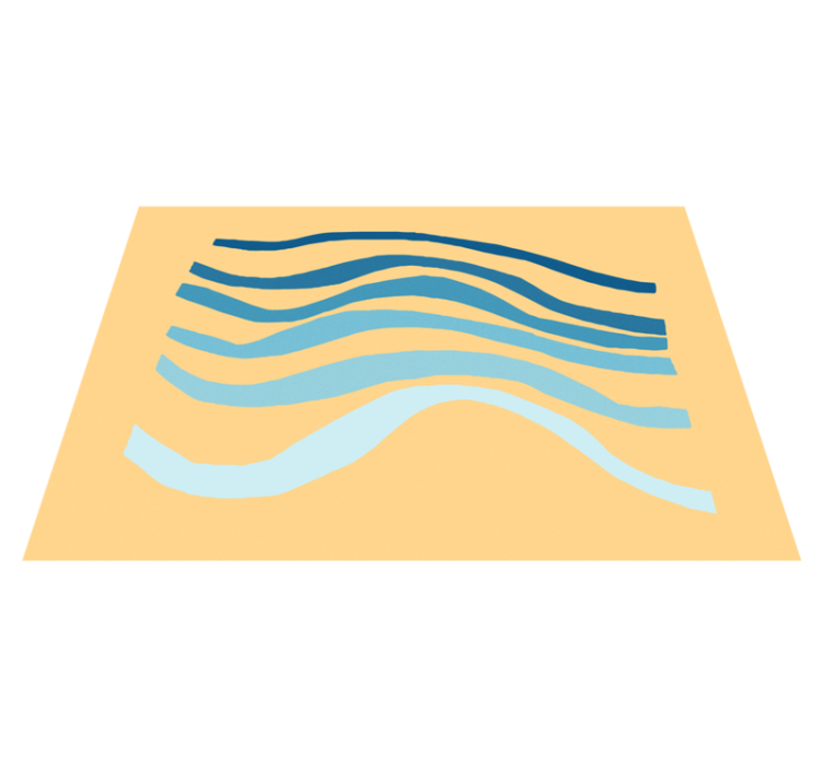 Buet bølgemotiv vinyl teppe minimalistisk - Tenstickers