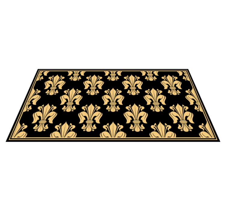 Elegant fleur-de-lis mønster vinyl teppe stue - Tenstickers