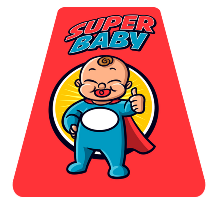 Superhelt spedbarn tema baby vinylteppe - Tenstickers