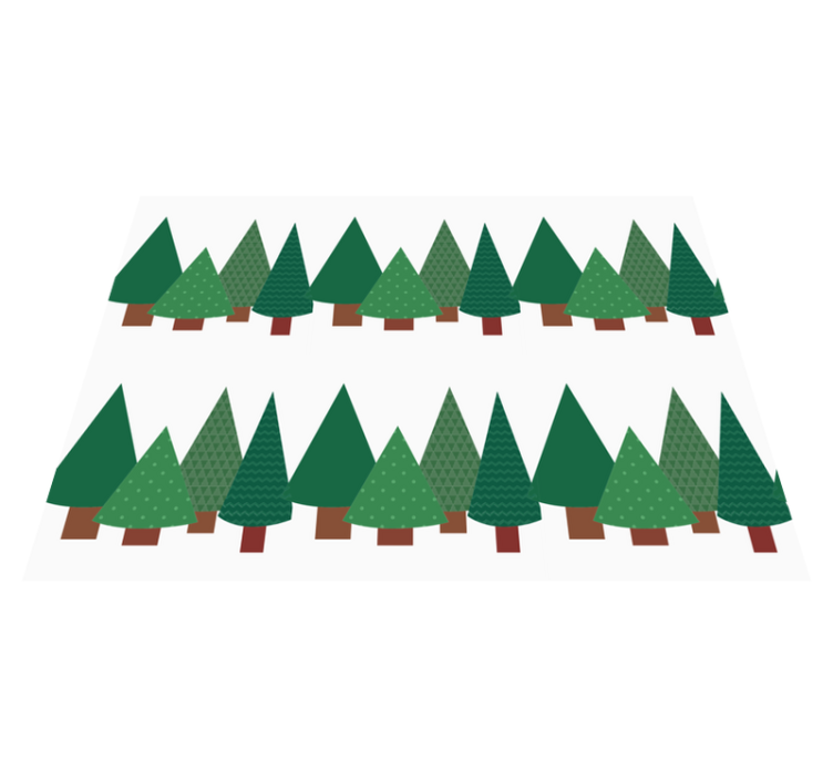 Patchwork juletre mønster vinyl teppe vintage - Tenstickers