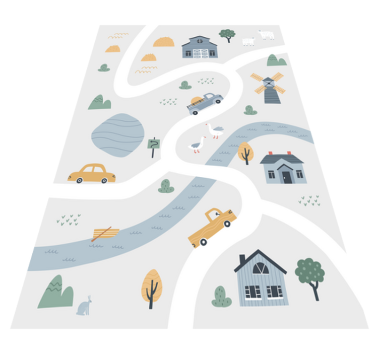 Leken veibanedesign vei vinyl teppe - Tenstickers