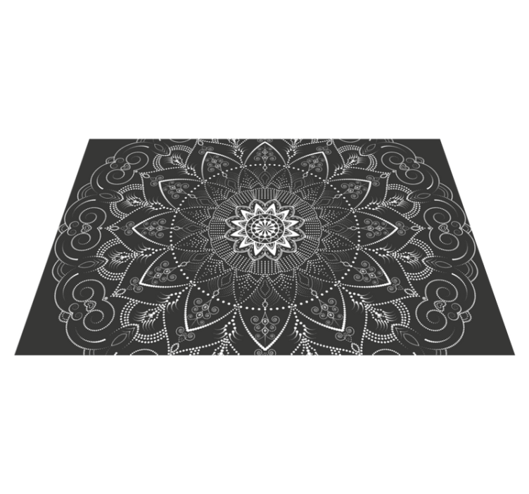 Mandala mønster symmetri mandala vinyl teppe - Tenstickers