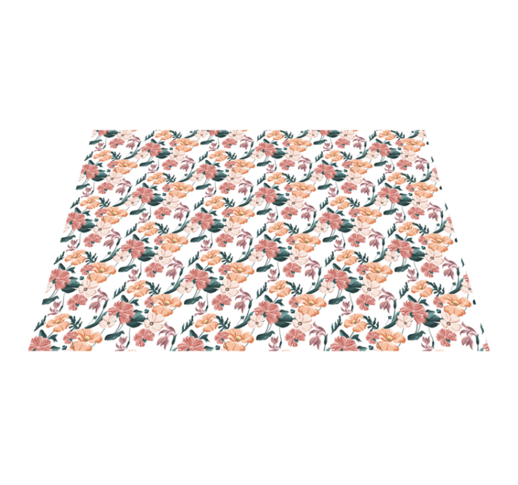 Botaniske blomster blomst vinyltepper - Tenstickers