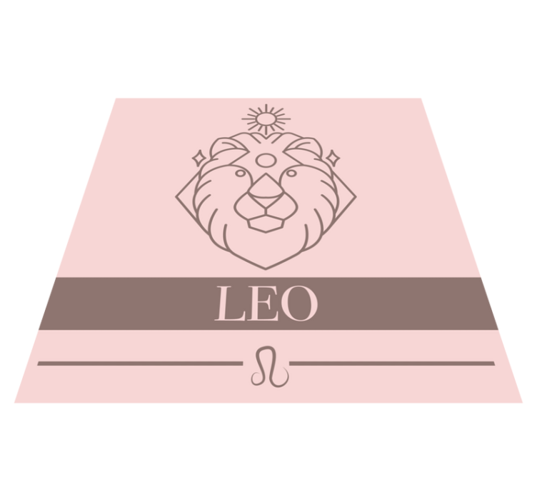 Leo rosa kort stjernetegn design vinyl teppe soverom - Tenstickers