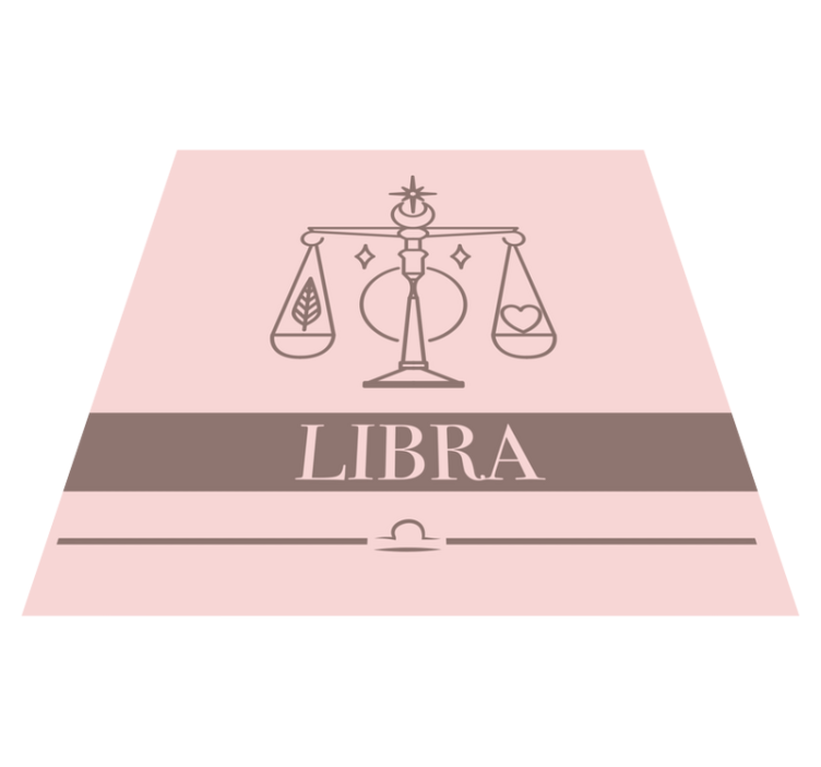 Libra rosa kort stjernetegn design vinyl teppe soverom - Tenstickers