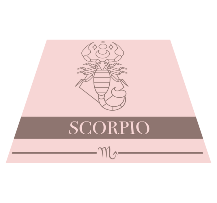 Skorpion rosa stjernetegn design vinyl teppe soverom - Tenstickers