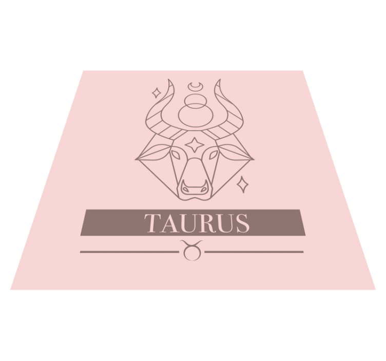 Taurus rosa kort stjernetegn design bad vinyl teppe - Tenstickers