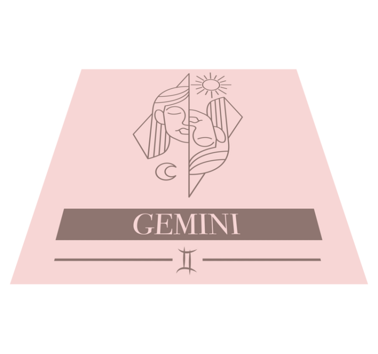 Design med gemini-tema vinyl teppe sagn og tekster - Tenstickers