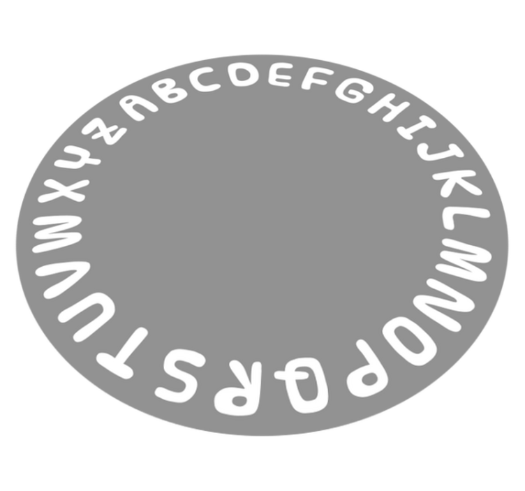 Alfabetet sirkel alfabet vinylteppe - Tenstickers