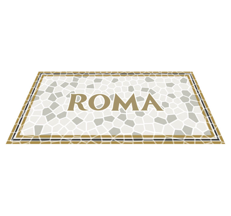 Personlig roma egent navn vinylteppe - Tenstickers