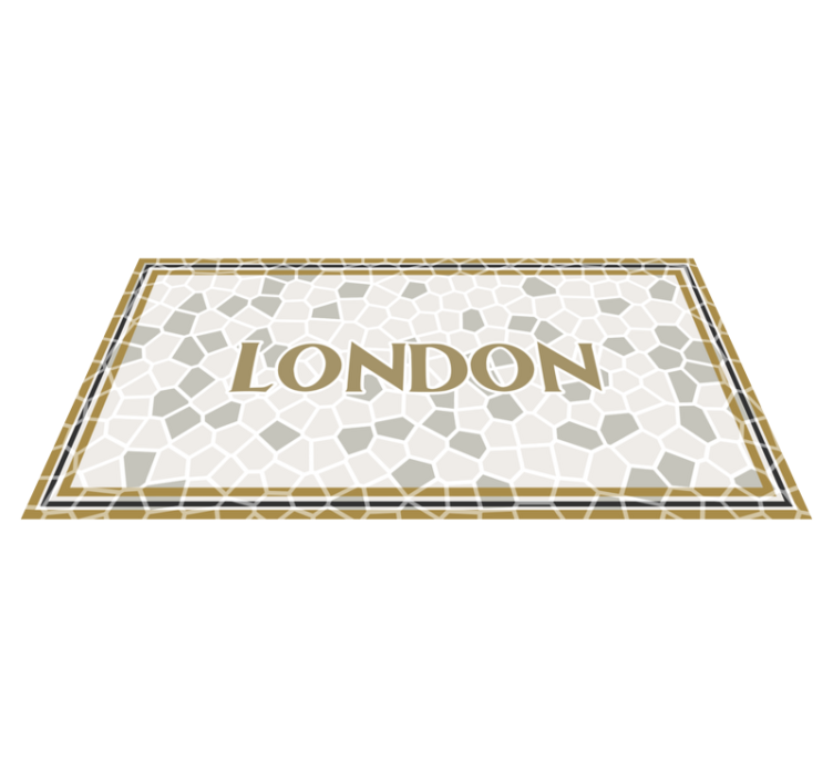 London mosaikk mosaikk vinyl teppe - Tenstickers